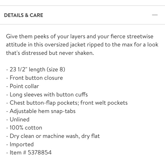 Topshop Ripped Jean Jacket -Size 2 (fits like 0) - Picture 2 of 4